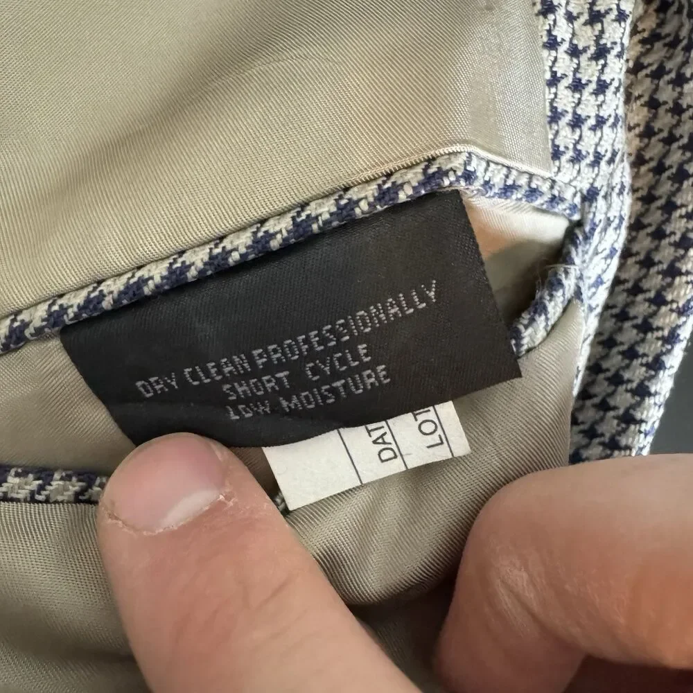 Burberry’s VTG 100% Wool Blazer Jacket Sport Coat Men's 40 Grey Herringbone‎ USA